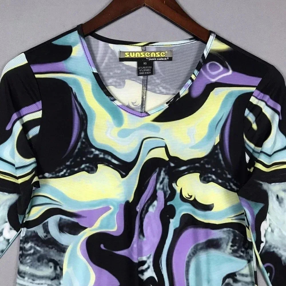 JAMIE SADOCK Sunsense Dress Size XS Golf Long Sleeve Sun UPF 50+ Artsy Athletic - Picture 6 of 13